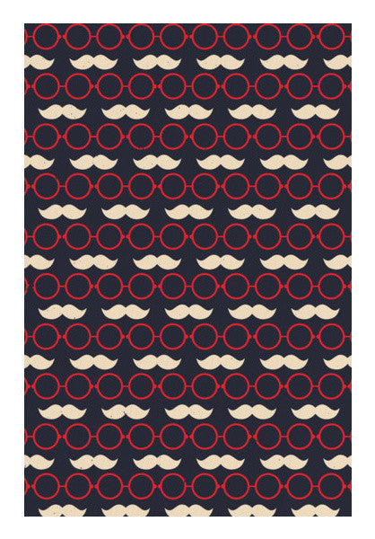 Sunglasses With Mustaches Pattern Art PosterGully Specials