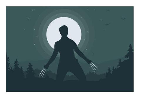 PosterGully Specials, Wolverine in Night Wall Art