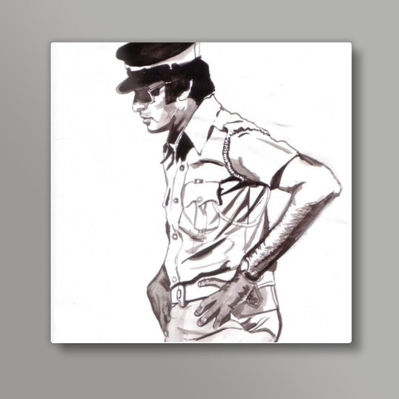 Amitabh Bachchan has been one of the best on-screen cops Square Art Prints