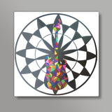 Floral Guitar Square Art Print | Geometric | Triangle