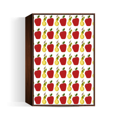 Cool Apple And Pear Fruit Pattern  Wall Art