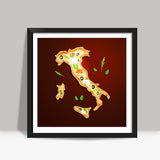 Food Maps - Italy Square Art Prints
