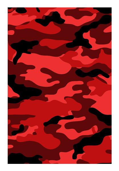 PosterGully Specials, Red Camo Wall Art