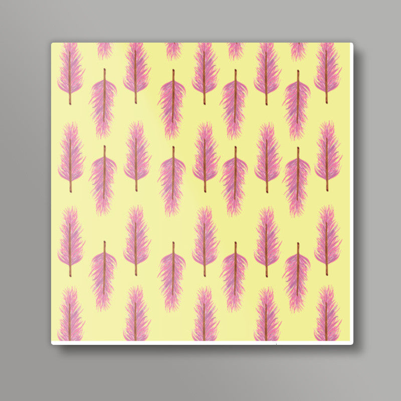 Feathery Affair Square Art Prints