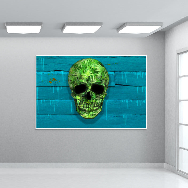 Weed Skull Wall Art