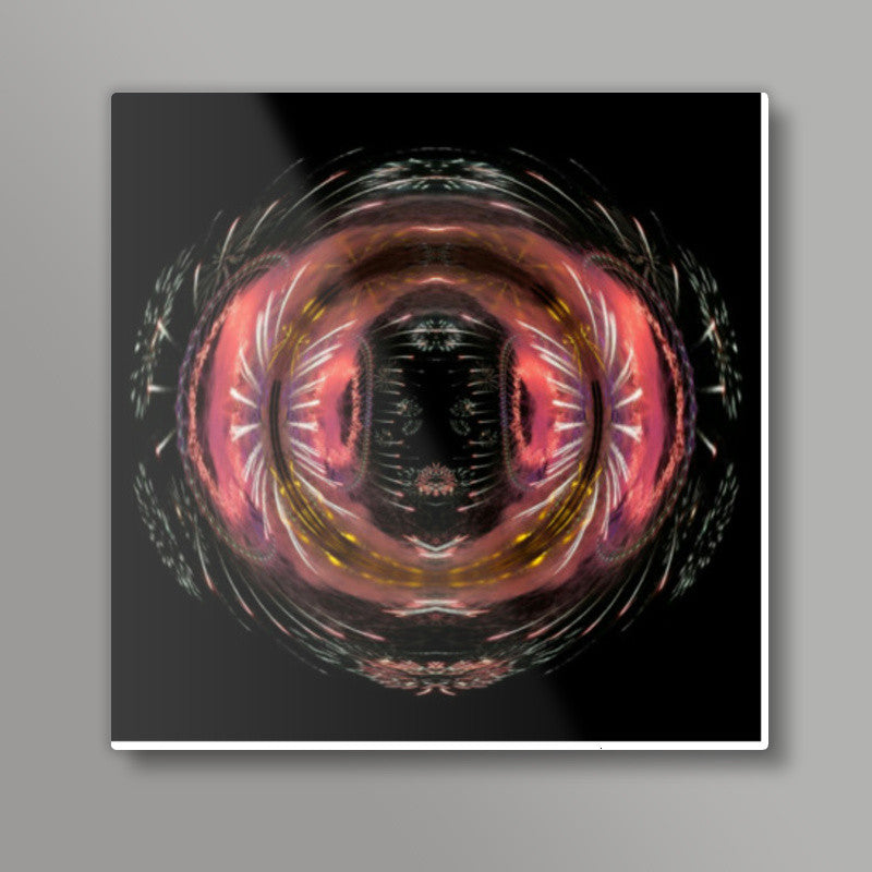 Abstract Mitosis Fractal Art Scientific Digital Background Illustration Square Art Prints