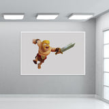 clash of clans polygon art poster barbarin Wall Art