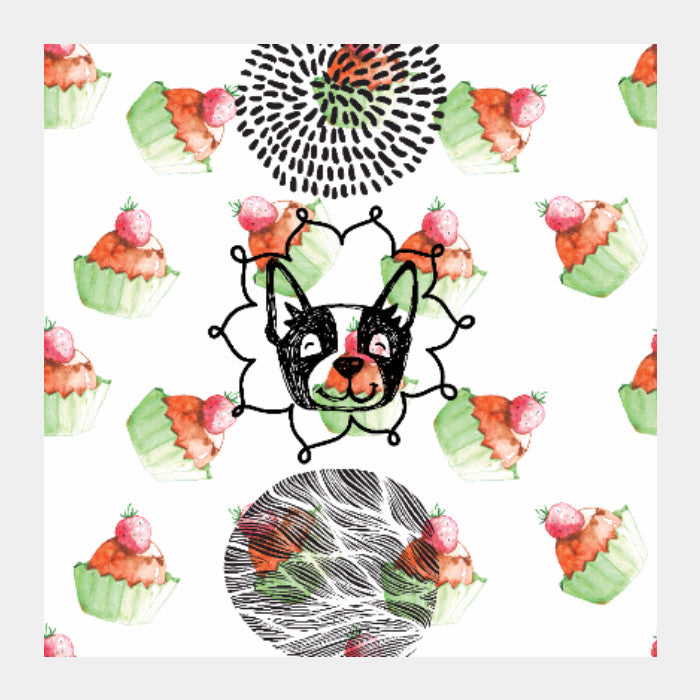 Square Art Prints, Pupcakes | Lotta Farber Square Art