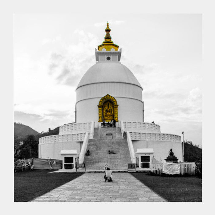 Square Art Prints, World Peace Pagoda Square Art Prints