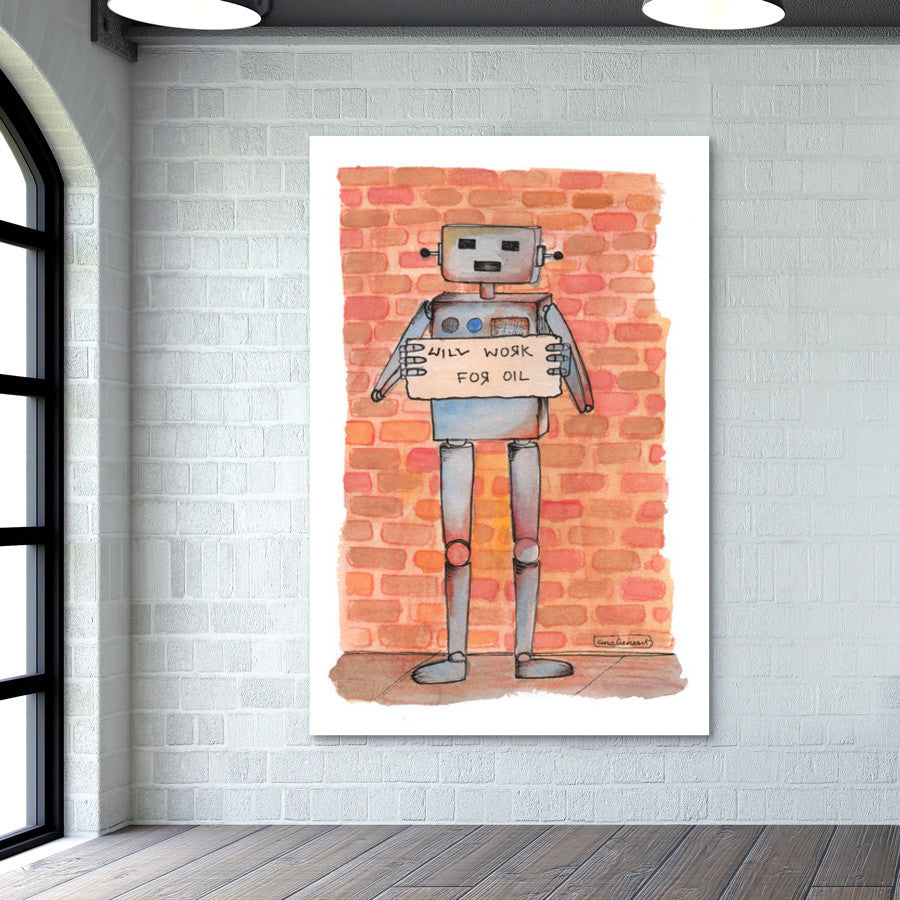 Homeless Robot Wall Art