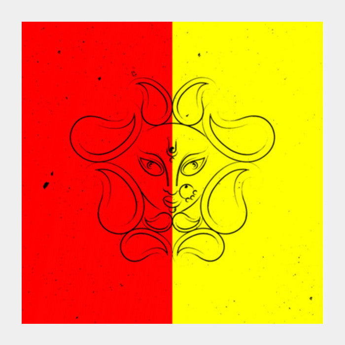 Goddess Durga Square Art Prints PosterGully Specials