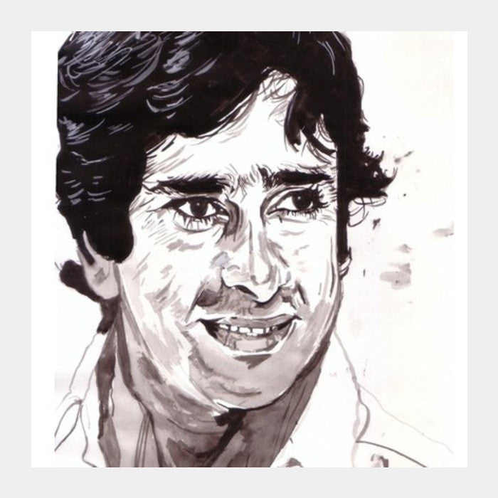 Bollywood star Shashi Kapoor won hearts with his special smile Square Art Prints