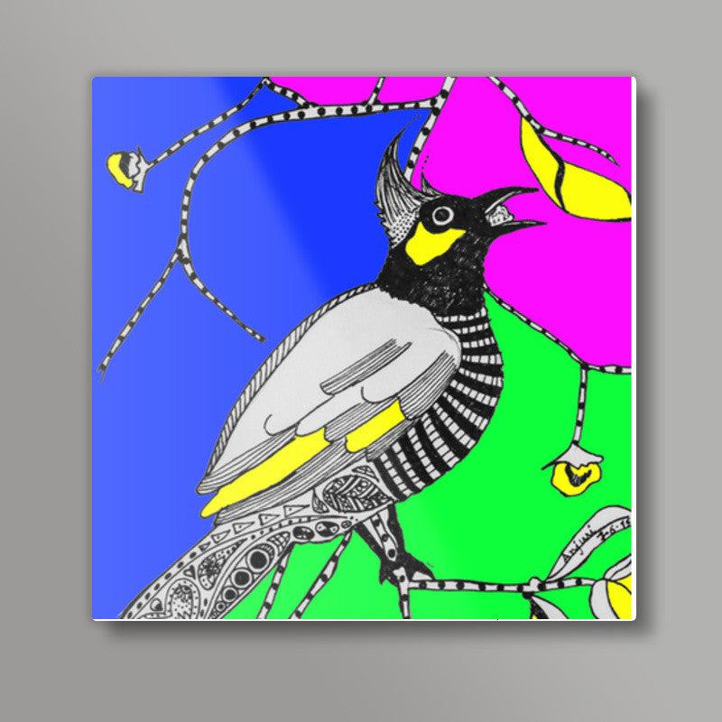 Father Bulbul Square Art Prints