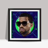 Kanye West Low Poly Square Art Prints