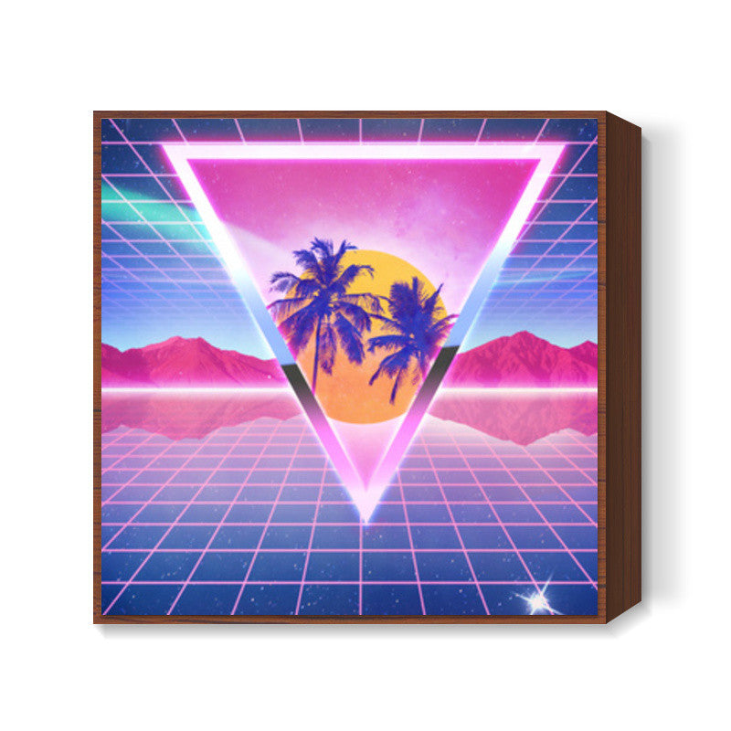 Electric dreams, 80s rero futuristic Square Art Prints