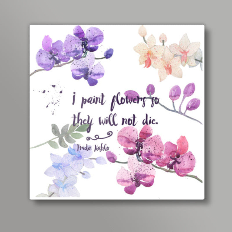 Paint Flowers Square Art Prints