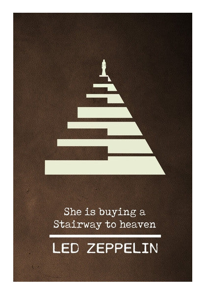 Stairway To Heaven Led Zeppelin Classic Rock Music Art PosterGully Specials