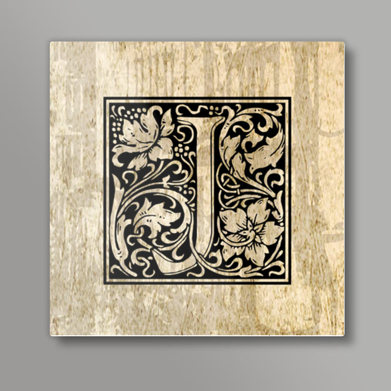 Ornate J Square Art Prints