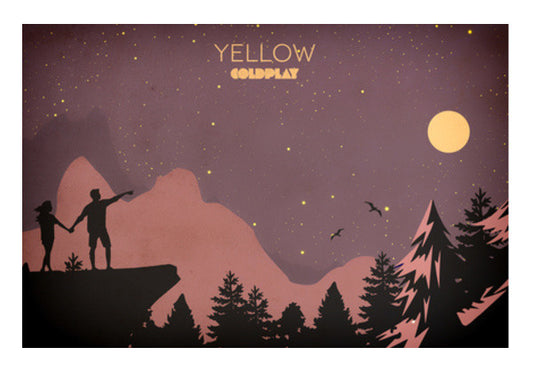 Yelow Coldplay Art PosterGully Specials
