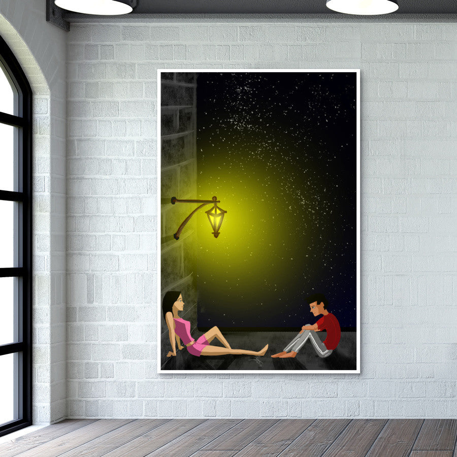 Terrace couple Wall Art
