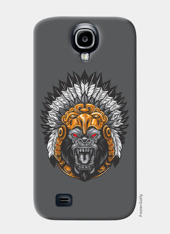 Gorilla Wearing Aztec Headdress Samsung S4 Cases