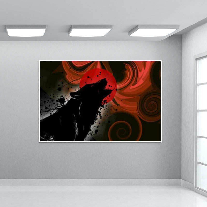 Red Wolf streak Wall Art