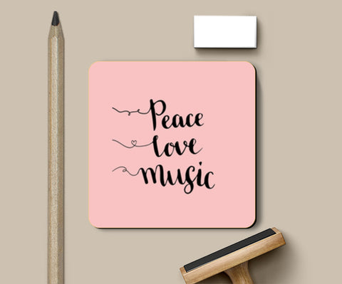 Peace Love Music Coasters