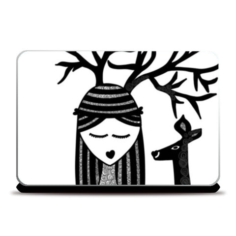 The Girl & the deer <3 Laptop Skins