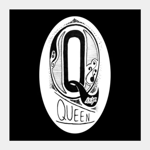 Q is for Queen Square Art Prints