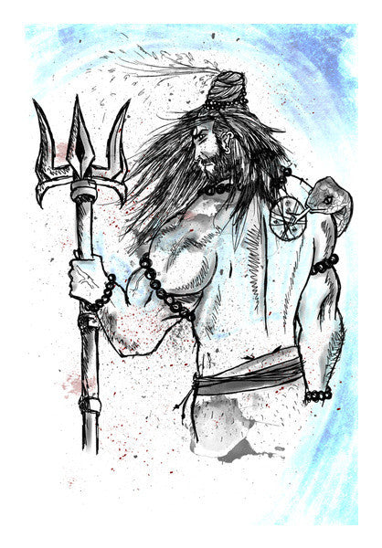 Warrior Shiva Art PosterGully Specials