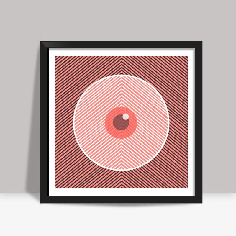 Line Eye ball Square Art Prints