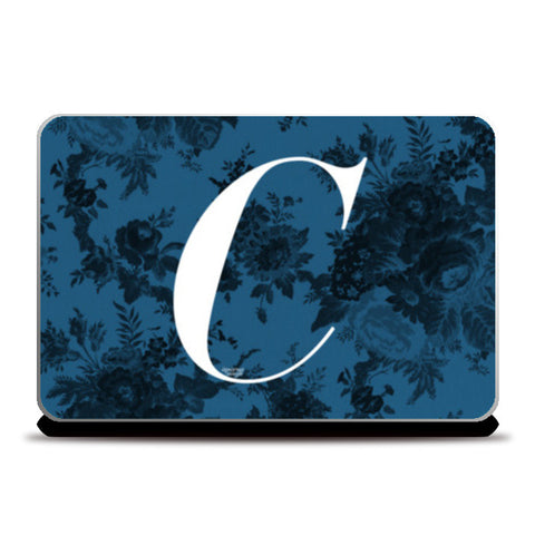 C Letter, Literary Print (Dark) Laptop Skins