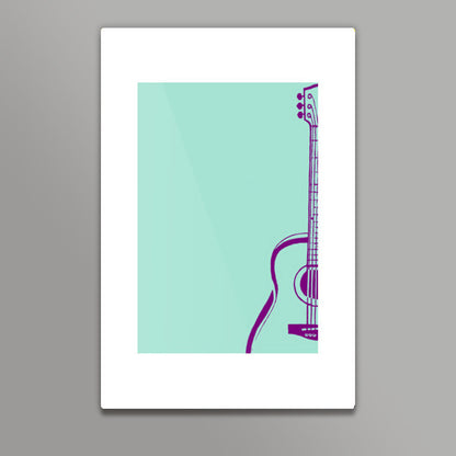 Love Music | Guitar | Lavender Wall Art