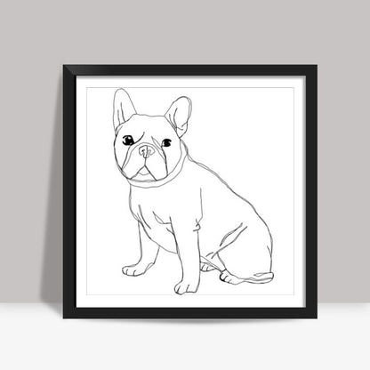 THE DOG LOVE! Square Art Prints