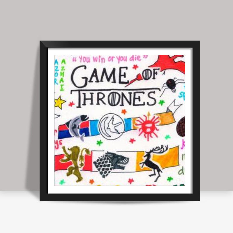 Game of Thrones Doodle Square Art Prints