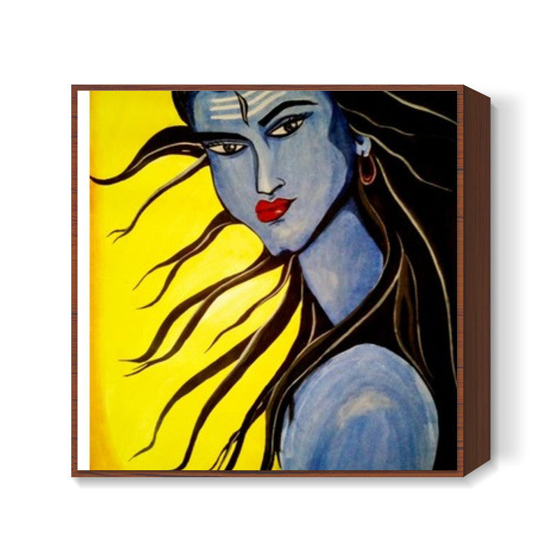 Lord Shiva painting Square Art Prints