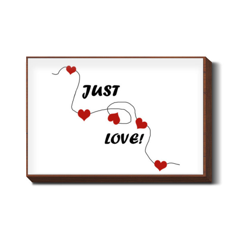 Just Love String Of Red Hearts Valentine Wall Art