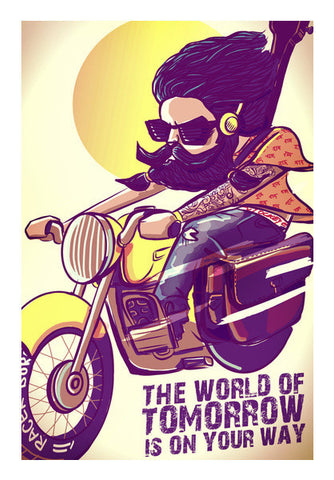Crazy Biker Art PosterGully Specials