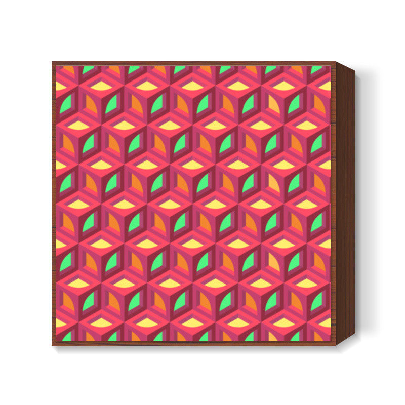 3d pattern 005 Square Art Prints