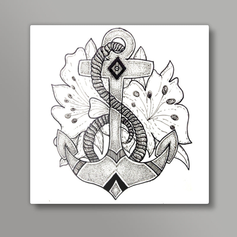 Anchored Square Art Prints