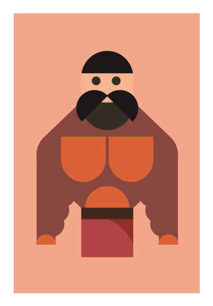Strong Man Geometric Art Art PosterGully Specials