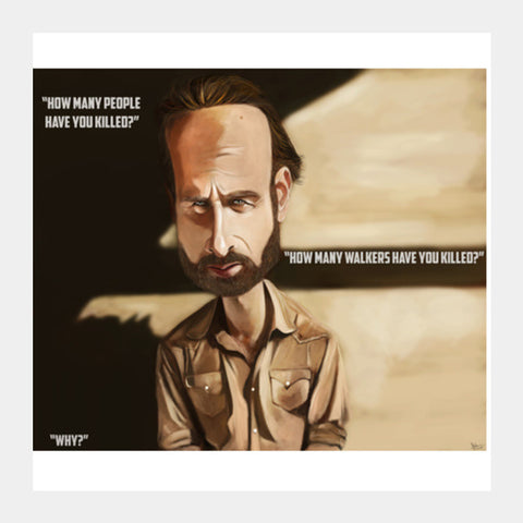 Square Art Prints, The Walking Dead | Rick Grimes