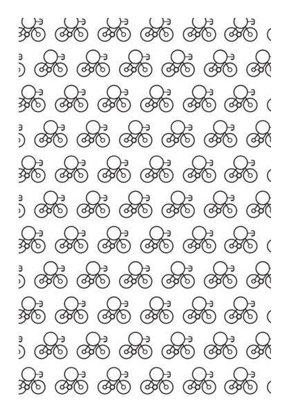 PosterGully Specials, Bicycle Vector Pattern Wall Art