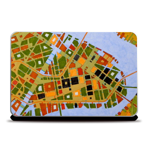 Laptop Skins, imaginary map of Dallas Laptop Skins