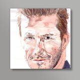 David Beckham -sometimes, all you need for your goal is a KICK Square Art Prints