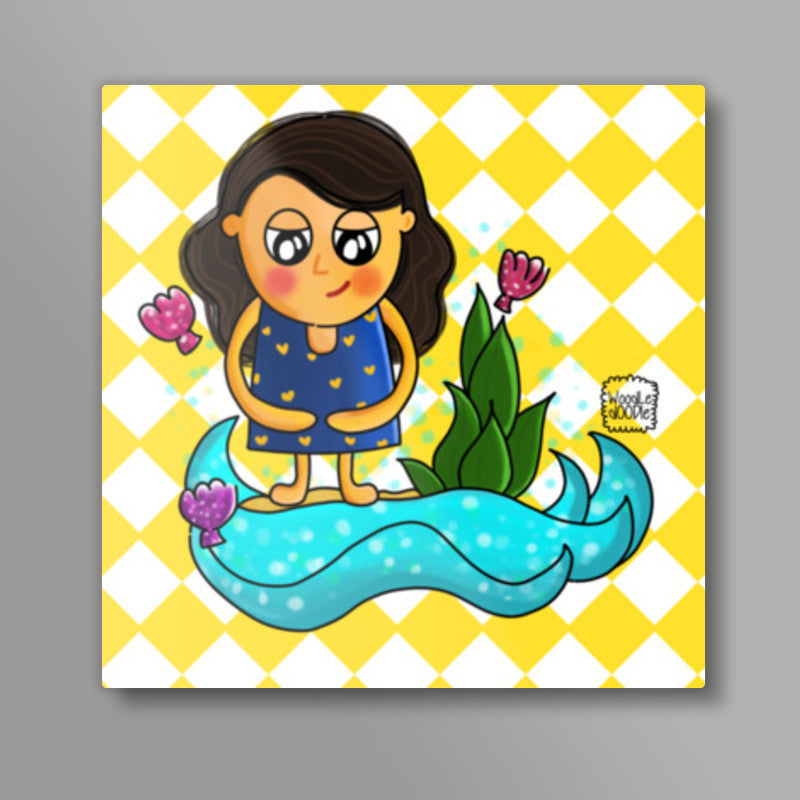 Little Miss Dory Square Art Prints