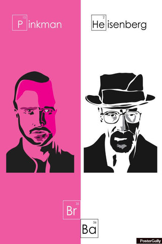 Wall Art, Pink And White Breaking Bad Artwork