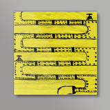 Pipeline Yellow Square Art Prints