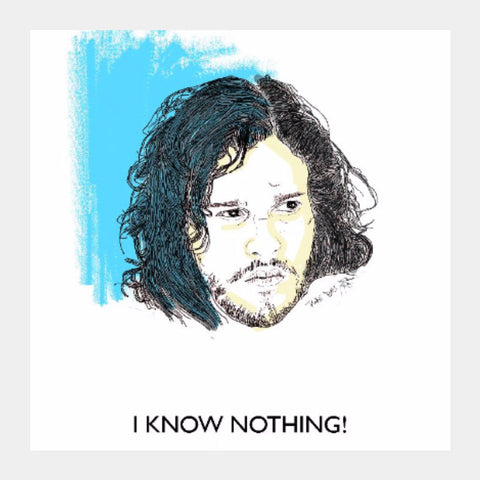 Square Art Prints, Jon Snow Knows Nothing