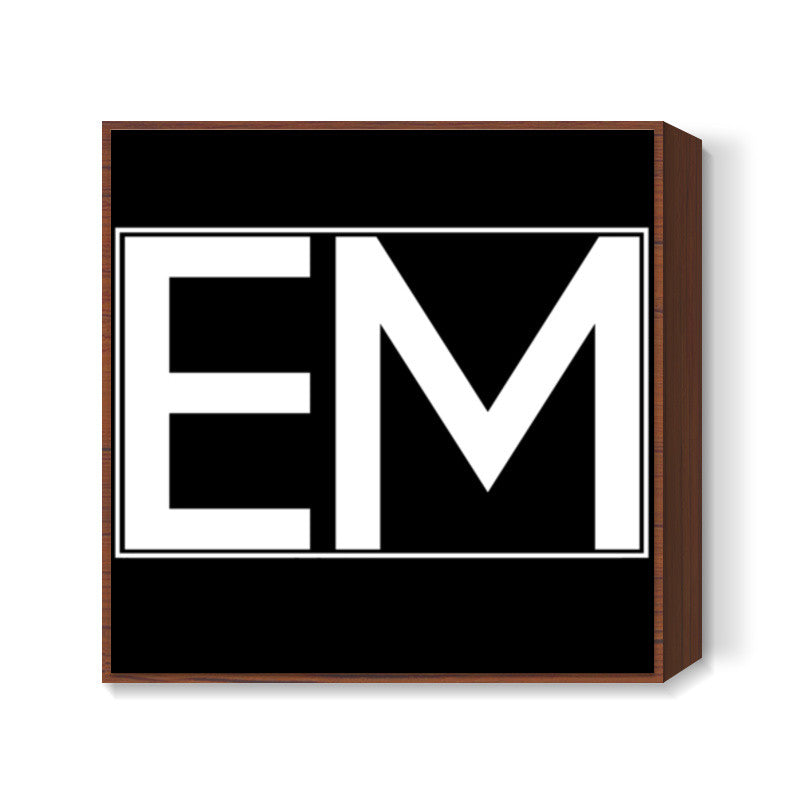 EMINEM | EM | minimal black Square Art Prints